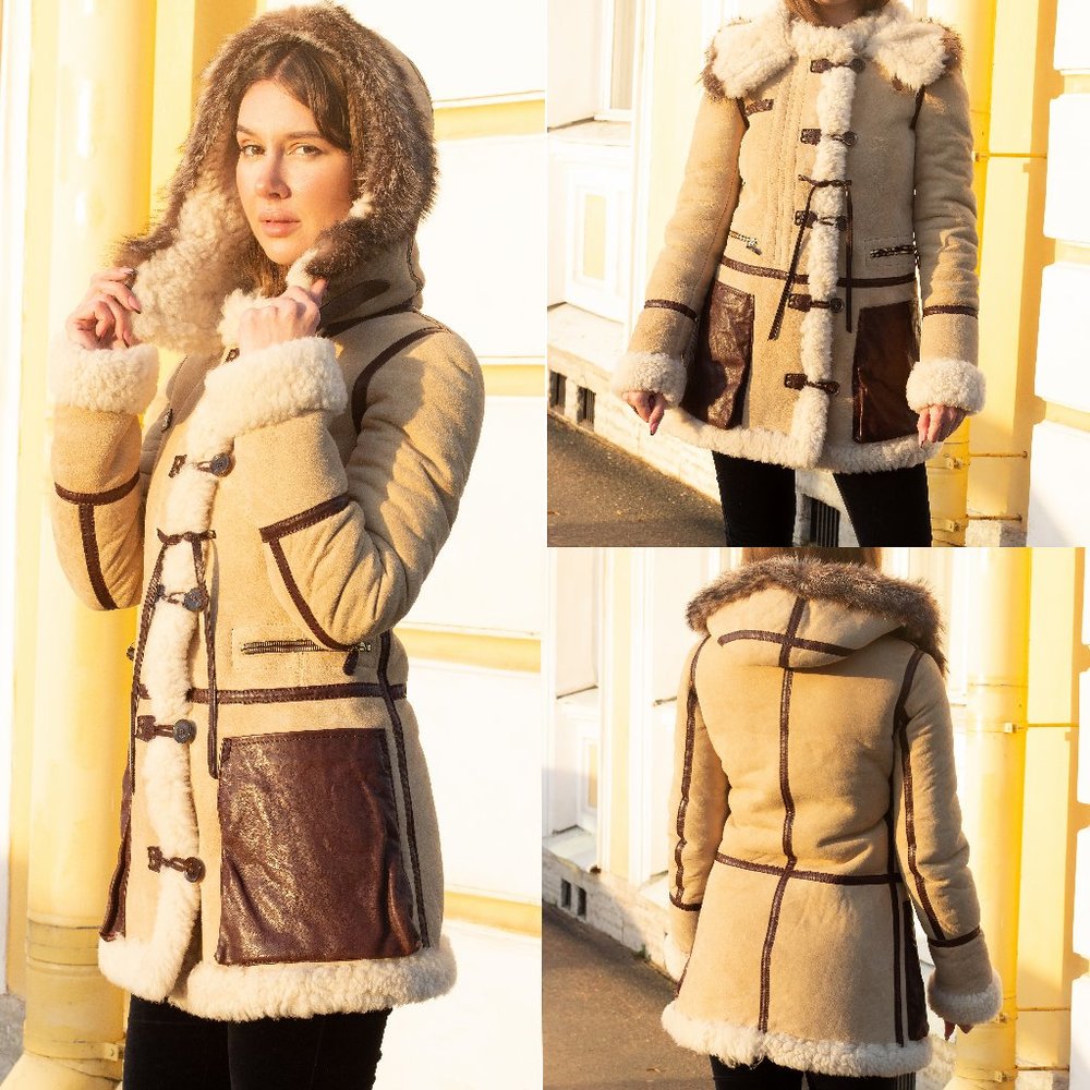 Gucci Tom Ford Shearling Coat Fur Hooded